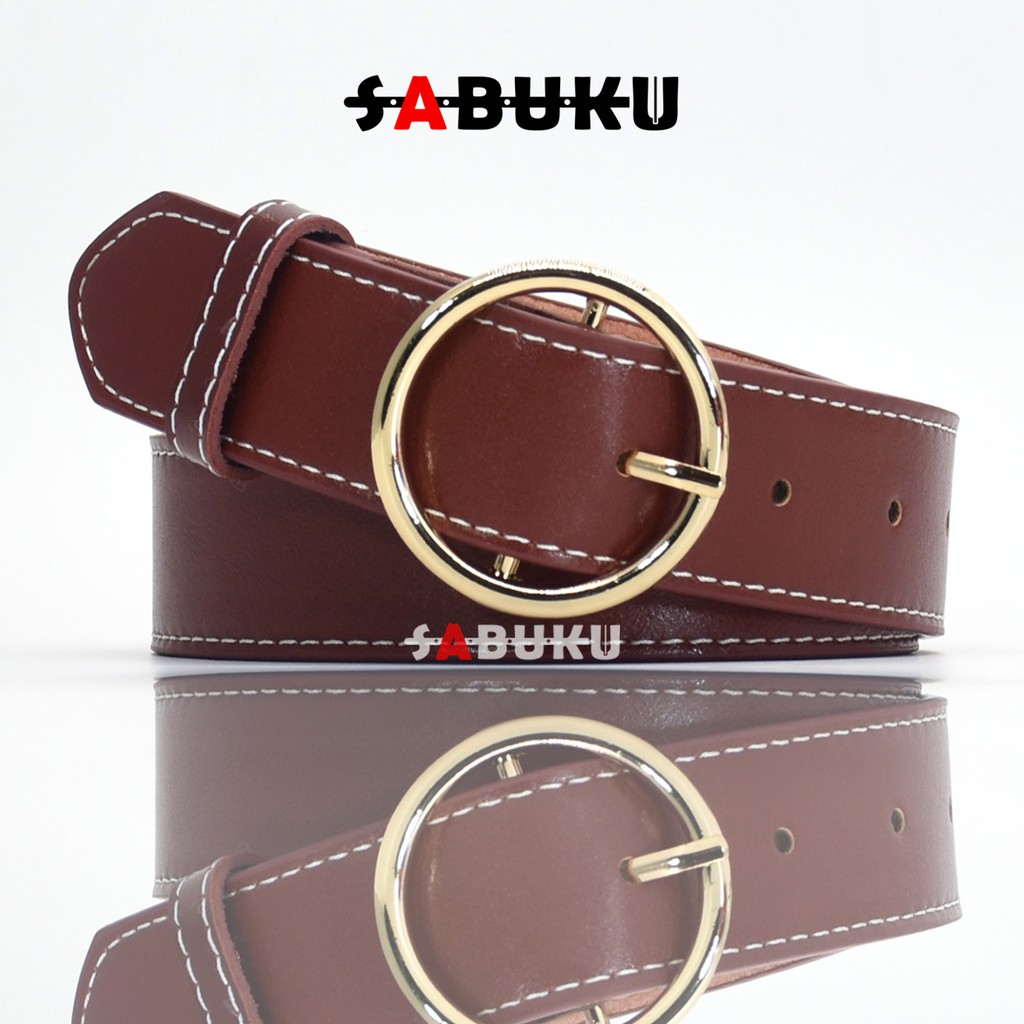 Ikat Pinggang Wanita Model Korea Sabuk Wanita Ring Belt Fashion PU Kulit  Women Belt-011