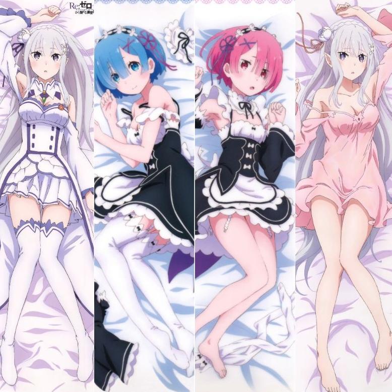 [KODE NH89J] custom bantal boneka dakimakura mini anime zerotwo rem mikasa asuna megumin sinon levi 