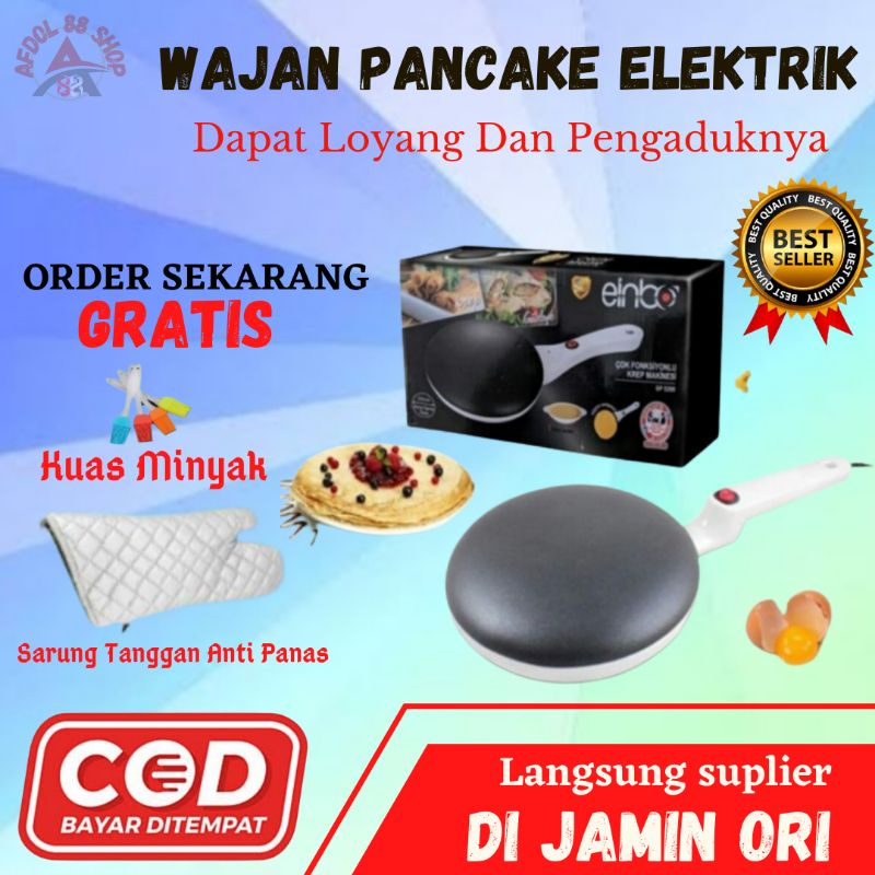 Crepes Crepes Pancake Maker Cetakan Teflon Teplon Dadar Gulung Wajan Elektrik