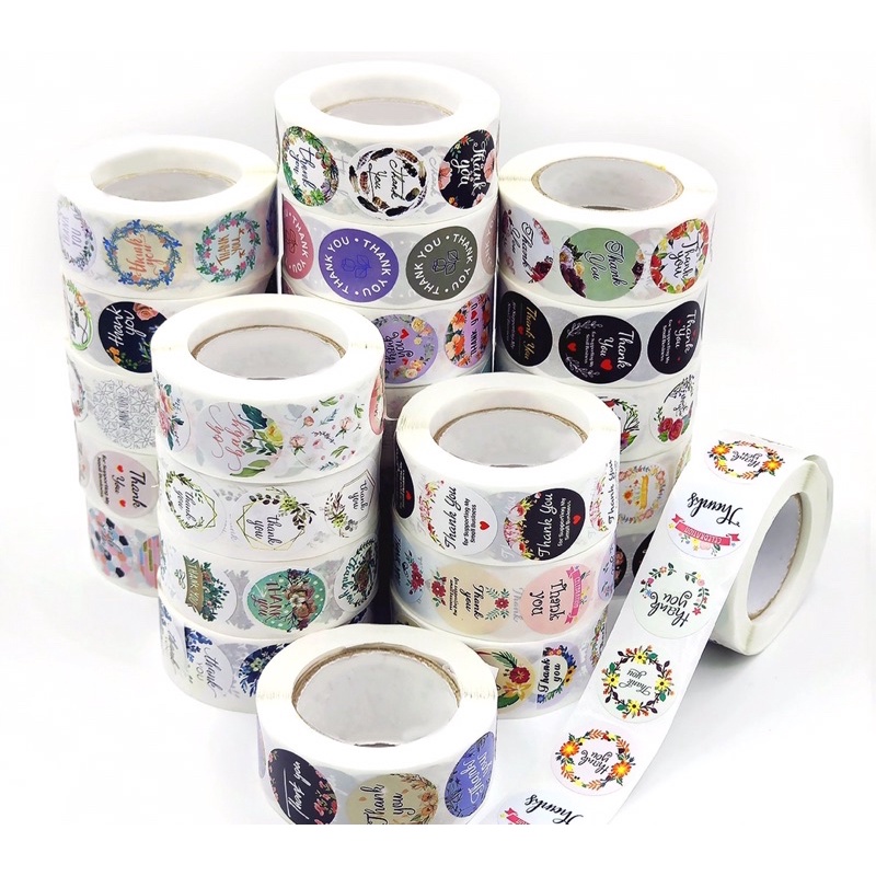

READY 500Pcs Sticker rolls Thankyou/Greattaste/handmade termurah /sticker label / sticker kemasan