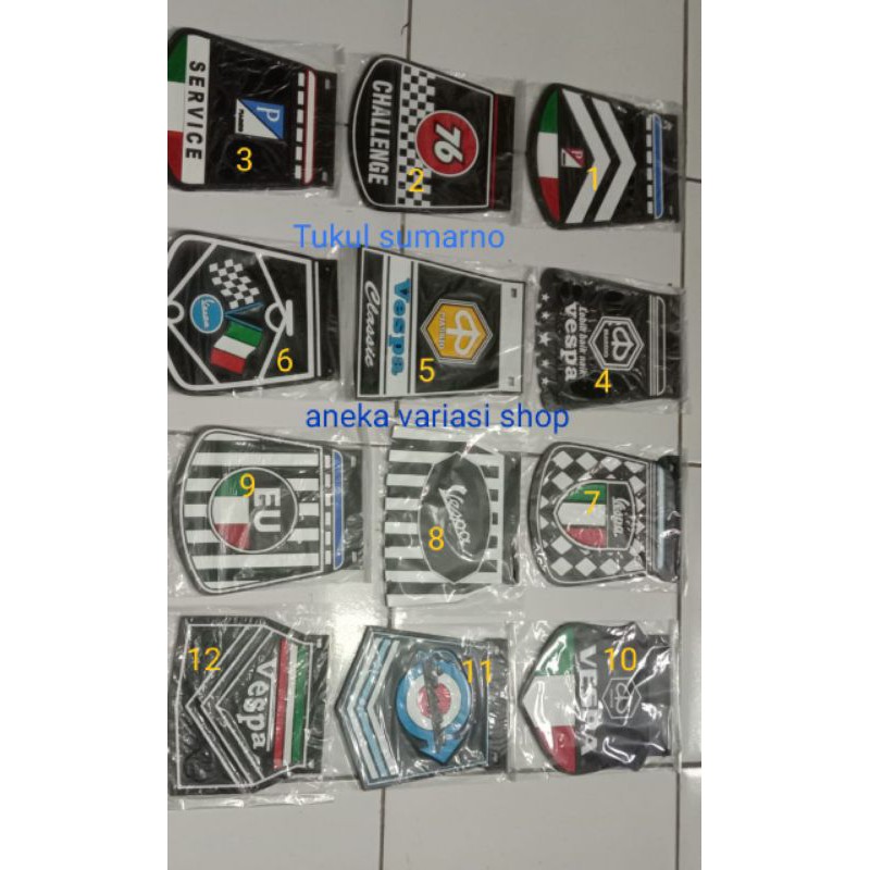 Mudflap untuk Vespa matic, aksesoris Vespa