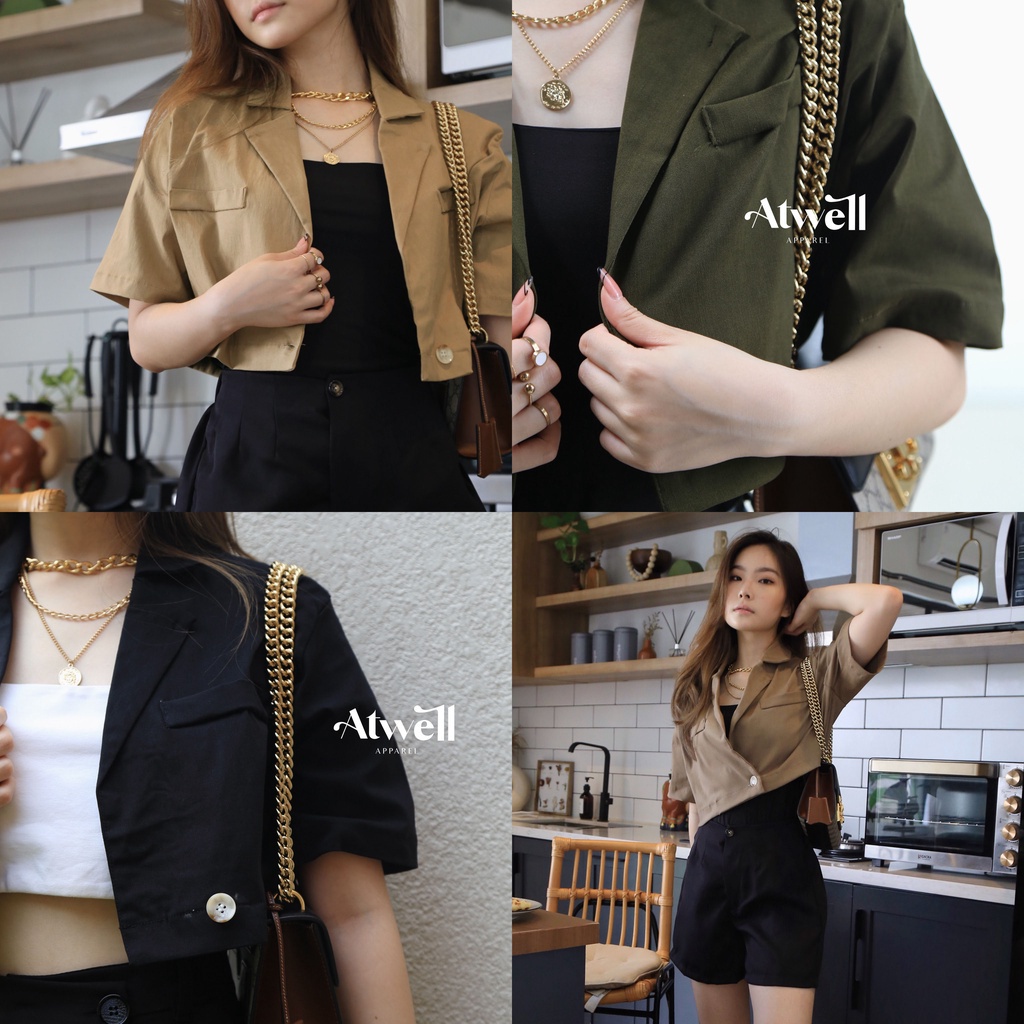 BEFAST - ZRD OOTD Wanita Blazer ARNY / BLYTHE CROP BLAZER / Blazer Wanita Terbaru / Blazer Crop Polos / Fashion Wanita Modis / Atasan Blazer Lengan Pendek / OOTD Kekiniaan Terbaru Trendy