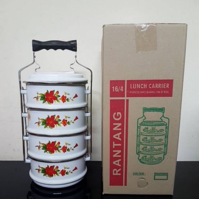 RANTANG ENAMEL 16 CM / 4 SUSUN LUNCH BOX EMPAT SUSUN KOTAK MAKAN