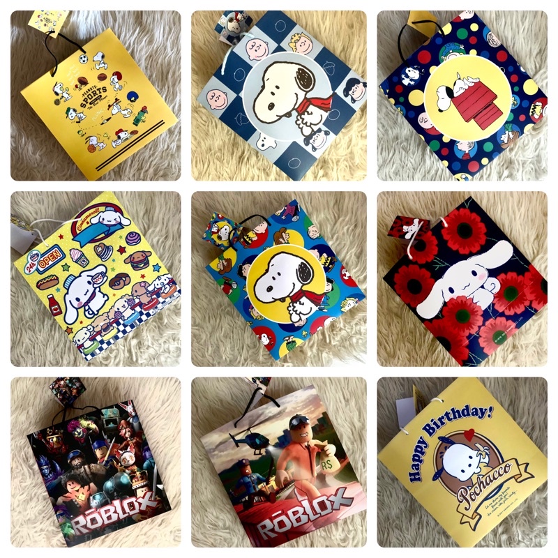 

paperbag custom/snoopy/sanrio/paperbag/tas kertas/goodie bag