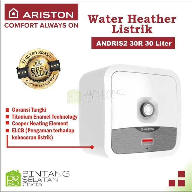 WATER HEATER ARISTON PEMANAS AIR LISTRIK ARISTON ANDRIS2 30R 30LITER