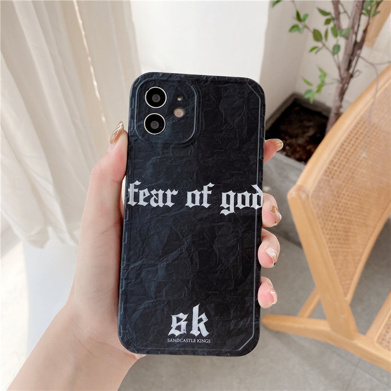 Casing Iphone 7 8 Plus 11 Pro Max 12 Pro Max Xs Max X Xr Se 2020 Iphone 12 Motif Fear God Fine Hole