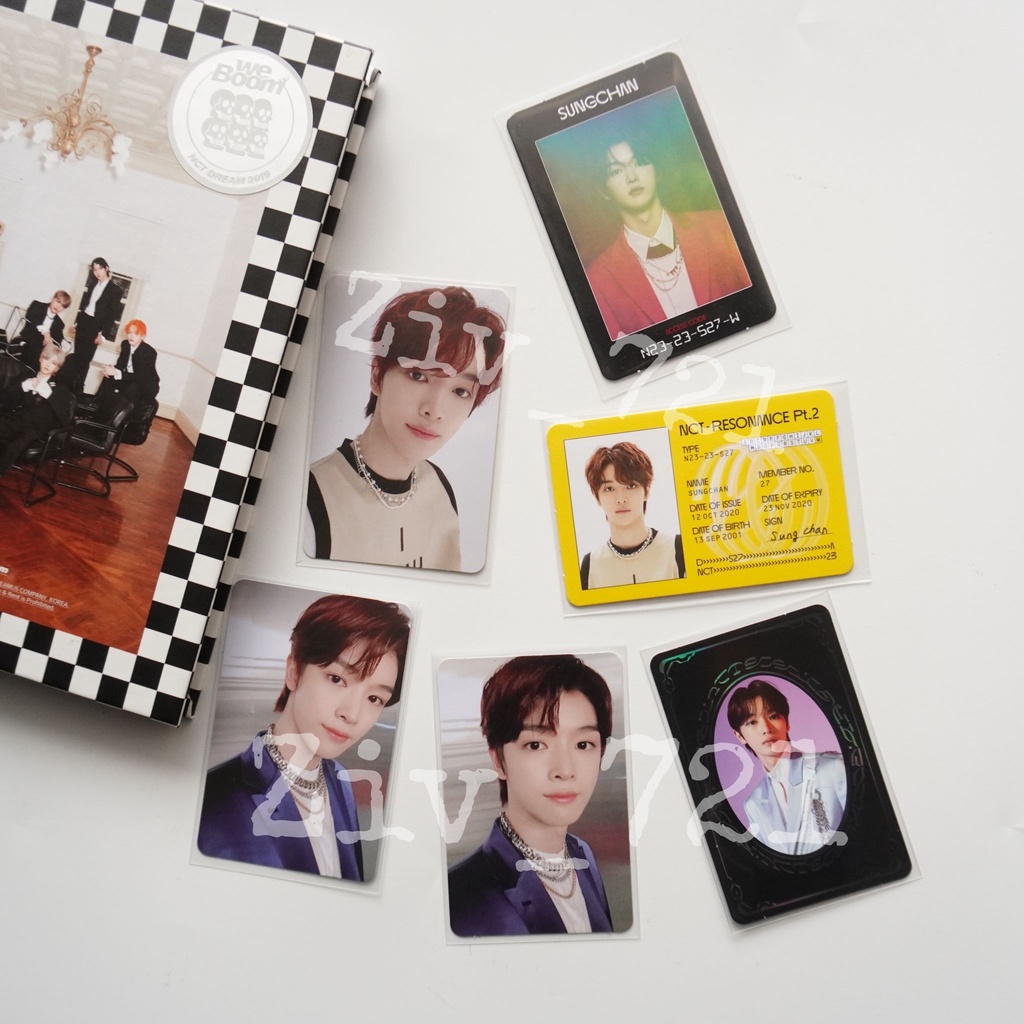 PHOTOCARD SUNGCHAN PAST, FUTURE, YEARBOOK, DEPARTURE, ID CARD, AC NCT 2020 RESONANCE