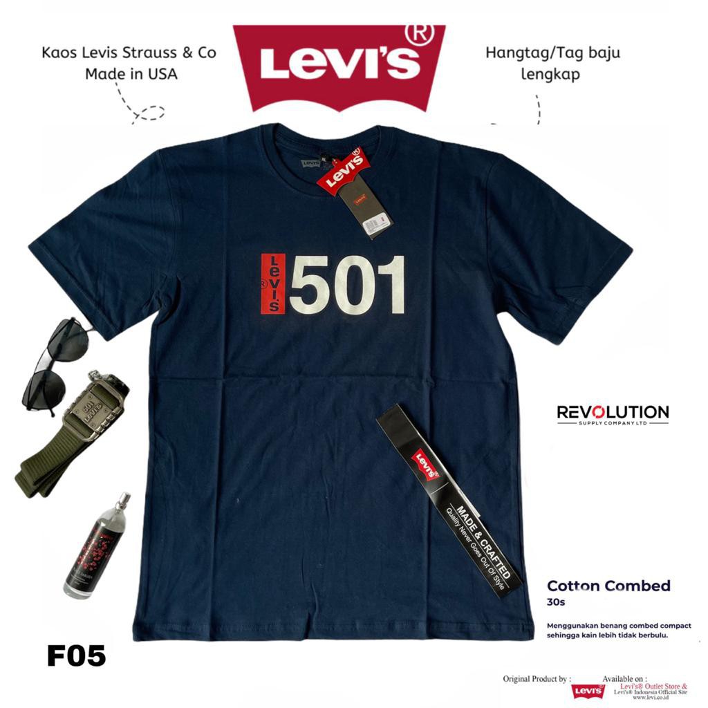 KAOS LEVIS 501 LENGAN PENDEK//COD //COTTON COMBED 30S