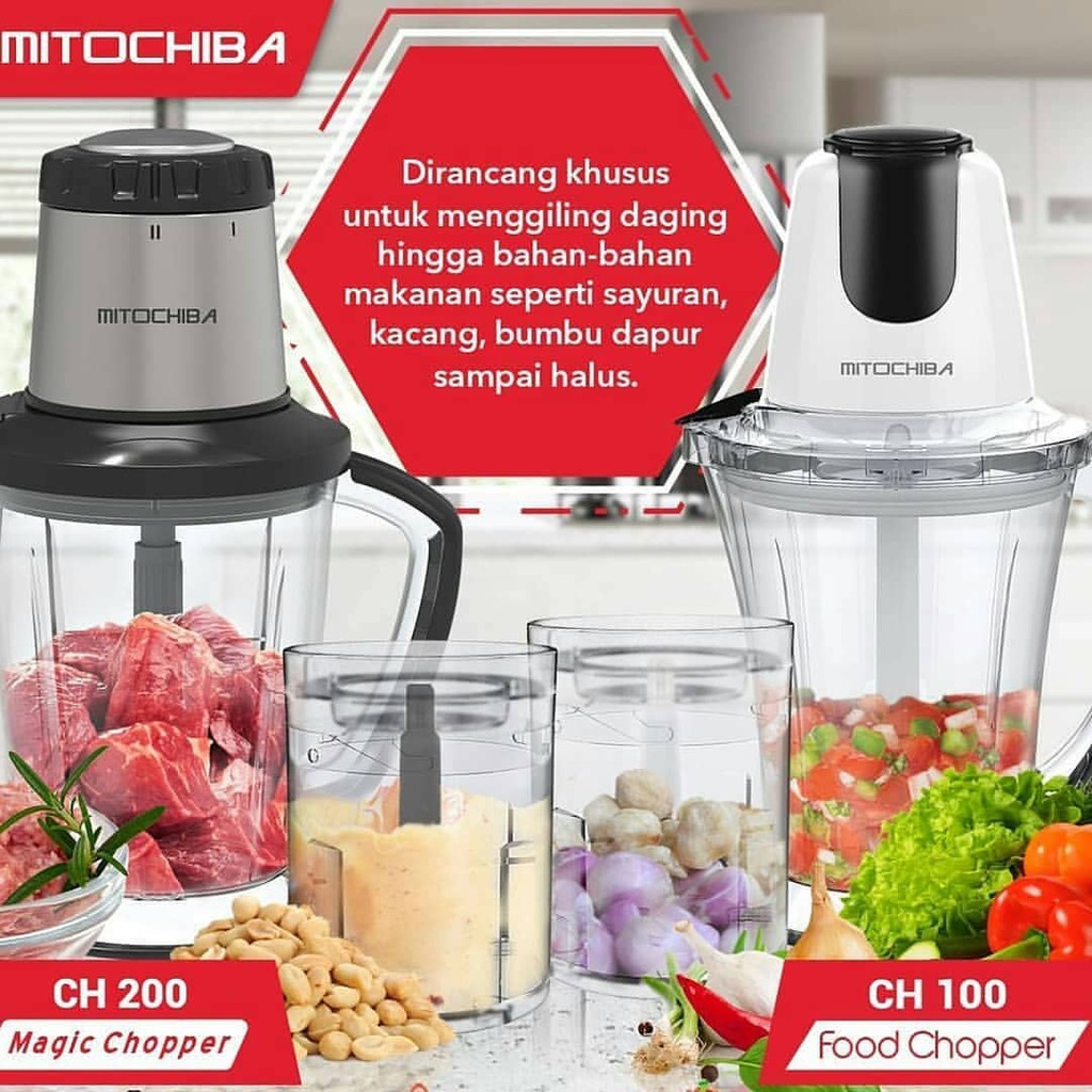 Blender Bumbu &amp; Daging Mitochiba CH-200 Food Chopper Murah Surabaya