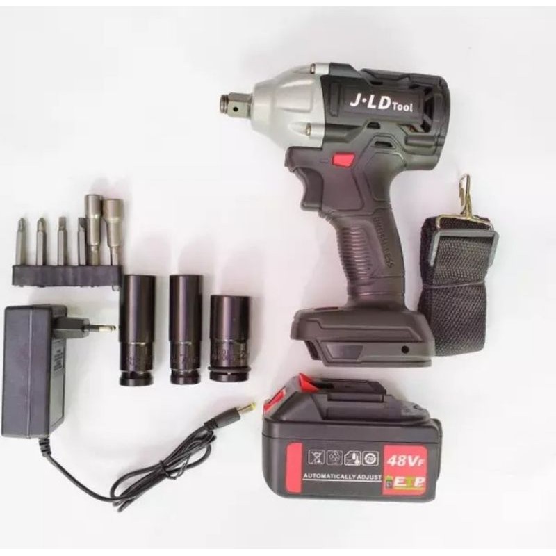 Bor buka bor cordless impact wrench JLD 48S brushless bolak balik variabel speed