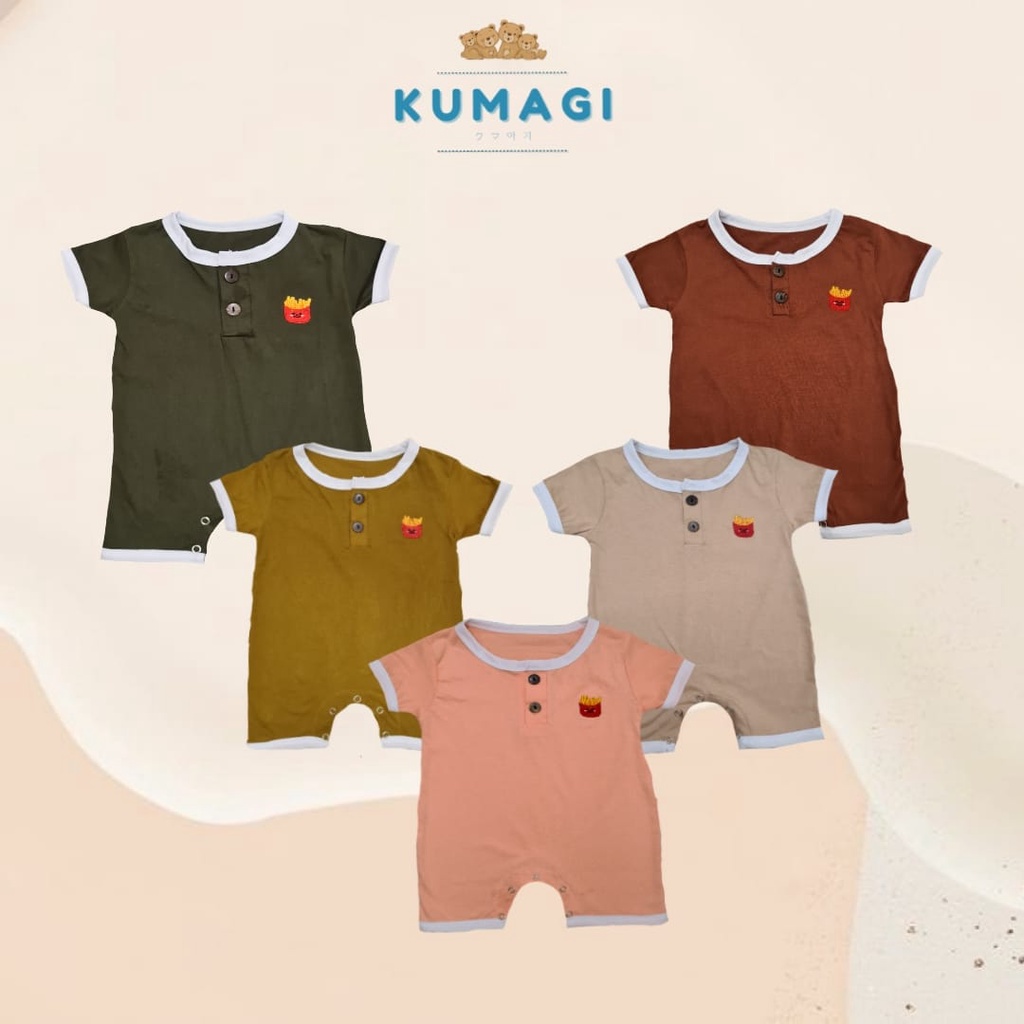 Kumagi - Jumper Teto Romper Bayi Lucu Cotton Unisex Usia 0-3tahun Lengan pendek - Romper Baju Jumper Bahan Katun Anak Termurah