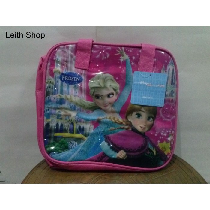 Tas Bekal Frozen Lunch Bag Kotak Box Elsa Anna Olaf alumunium foil Set