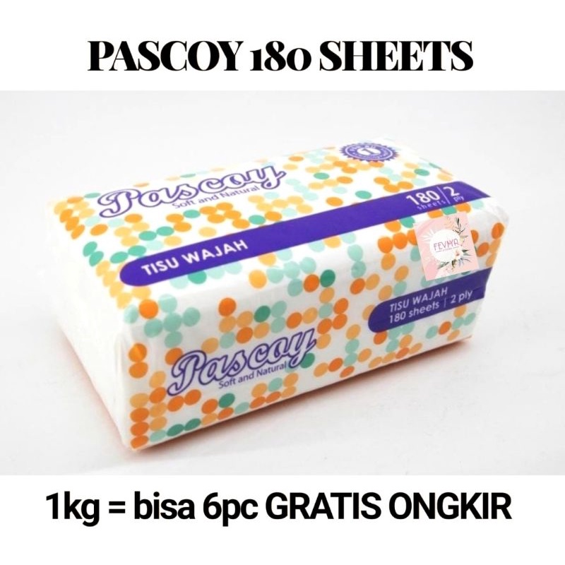 Tisu Tissue PasCoy 180 sheets facial Tissue PROMO !!!