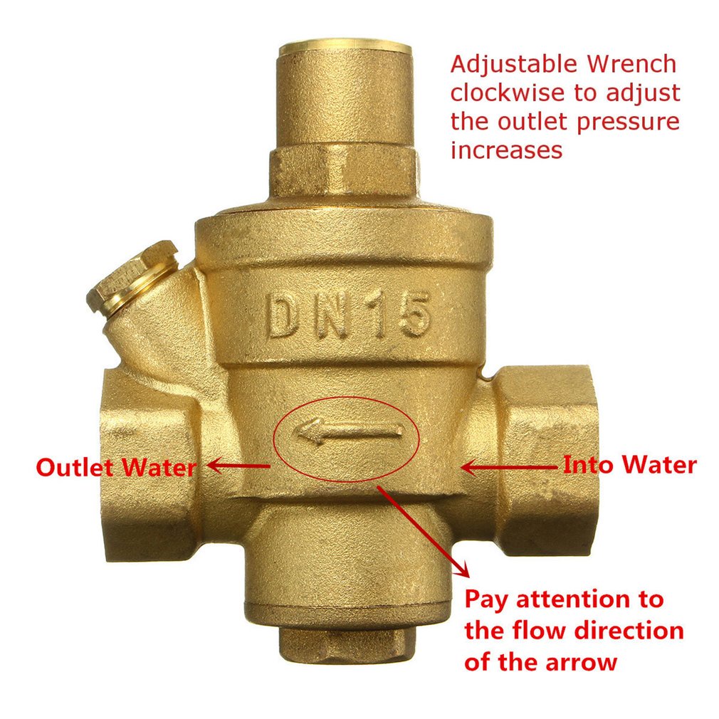 Katup Regulator Pengurang Tekanan Air DN15 DN25 Pressure Regulator Water Bahan Kuningan