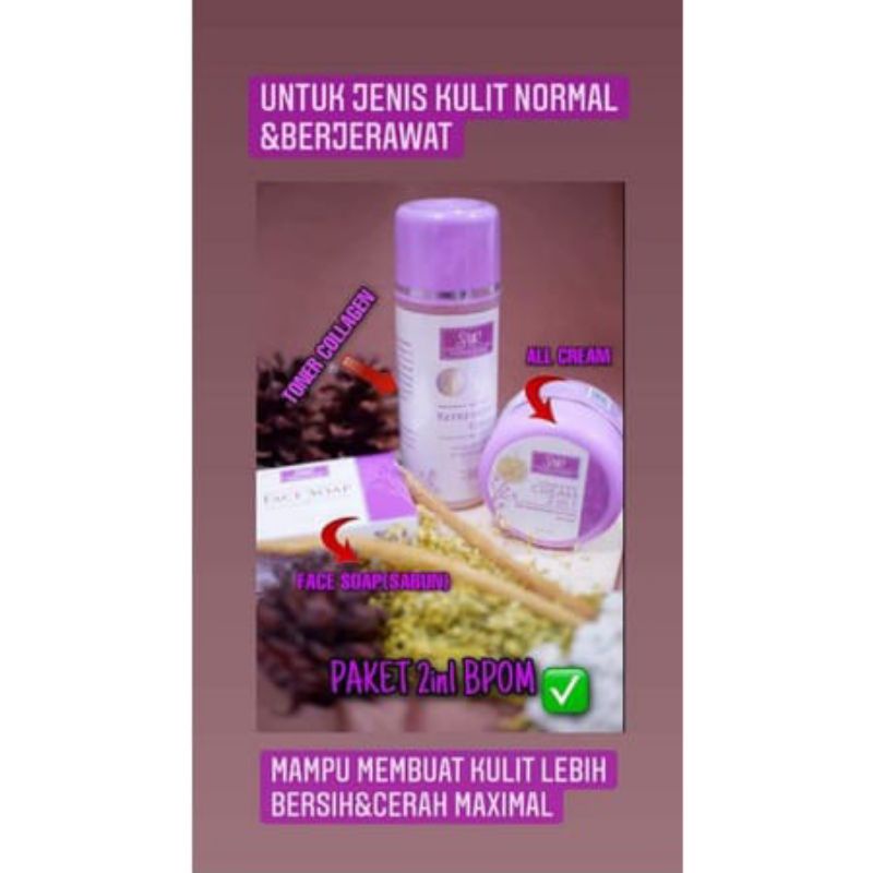 Bisa COD BPOM skincare Paket hemat 3in1 SYR Glowing Cream syahreni syahraeni 3 in 1 krim wajah ori