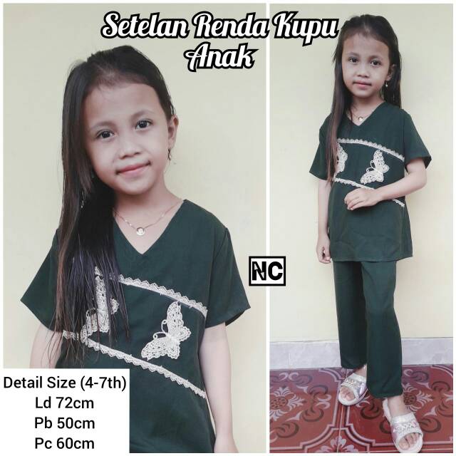 SETELAN RENDA ANAK /SETELAN ANAK ARABIAN USIA 4-7TH