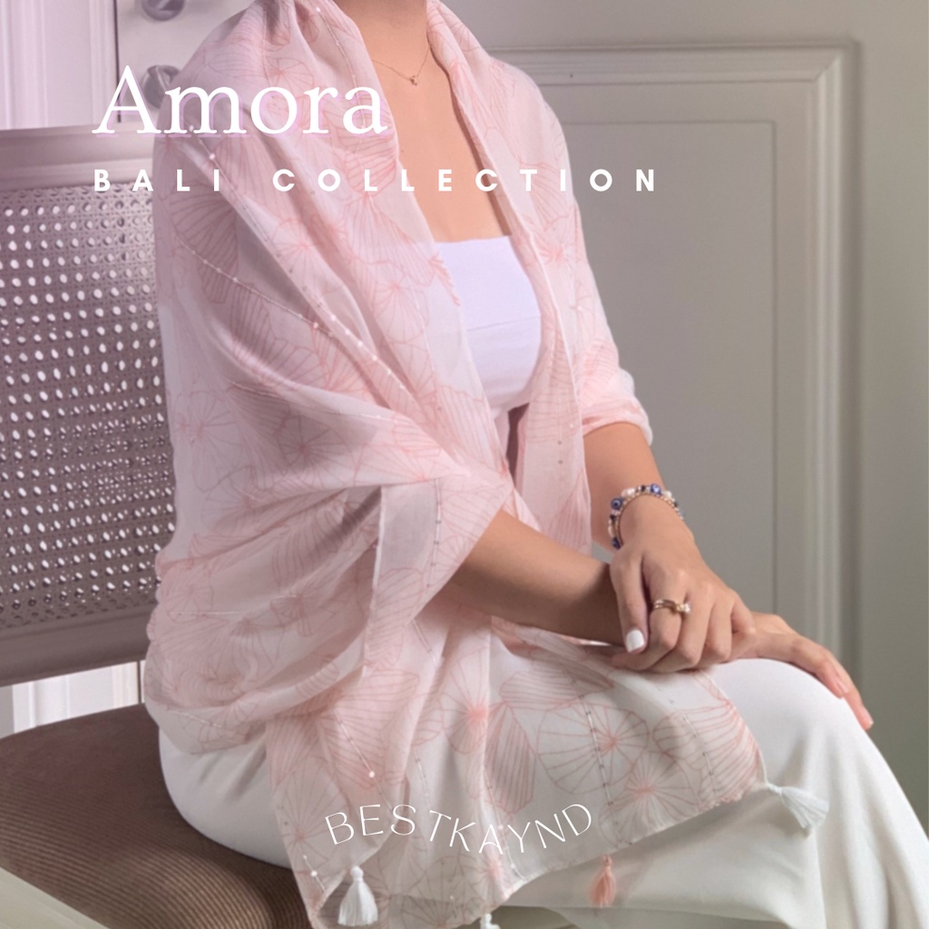 Amora Shawl - Bali Collection | The Best Kaynd |  Premium Scarf Selendang Pashmina Syal Shawl Pasmina Hijab Kain Batik