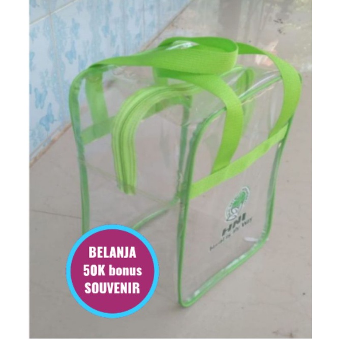 Tas Transparan HNI Model berdiri