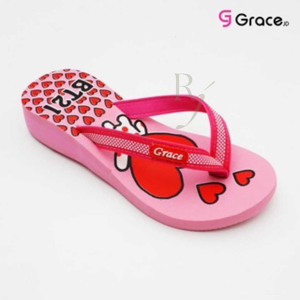 GRACE [WEDGES BT TATA Edition] Sandal jepit wedges simple wanita size 34-38