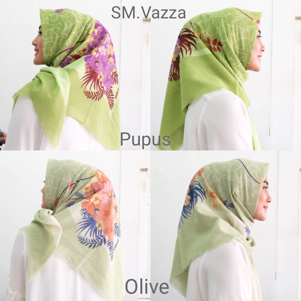 KERUDUNG SEGIEMPAT SAUDIA MOTIF  VAZZA JILBAB  SAUDIA 