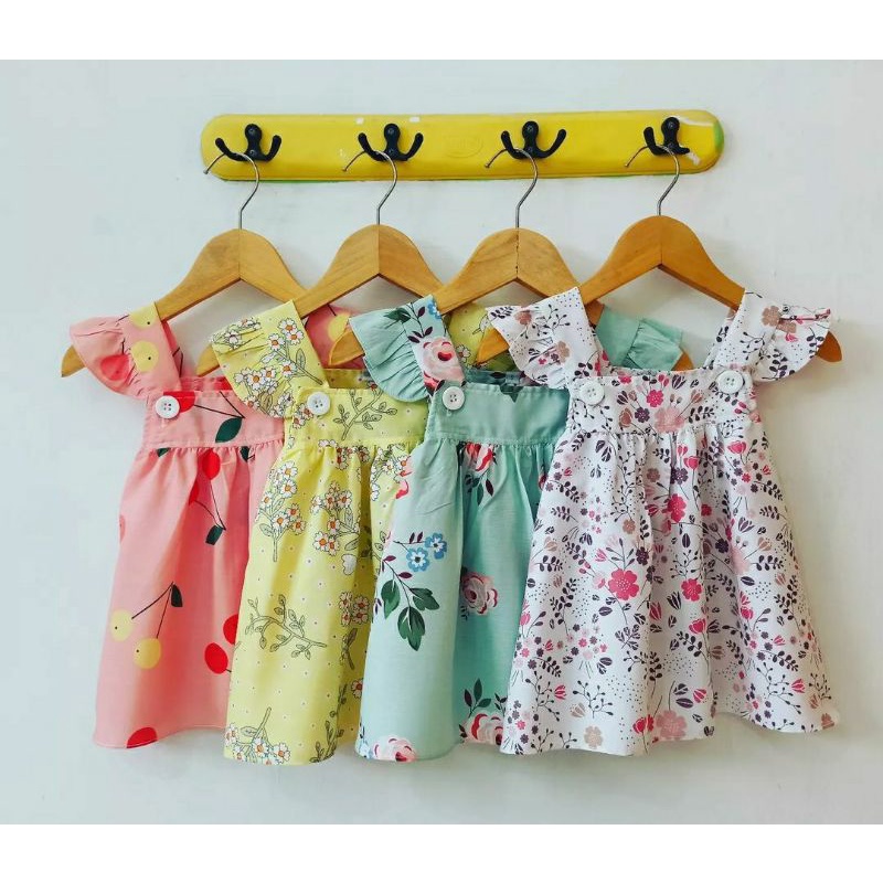 Dress Bayi Perempuan 0 6 12 18 Bulan Dress Overall Anak Bayi Murah-5
