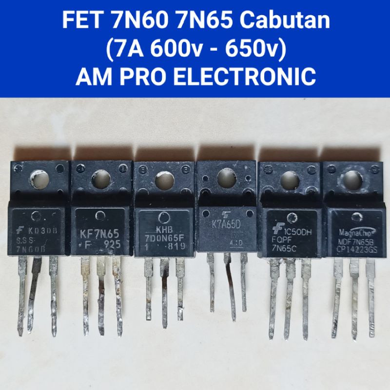 FET 7N65 7N65C KF7N65 FQPF7N65C MDF7N65B K7A65D Ori Cabutan Normal