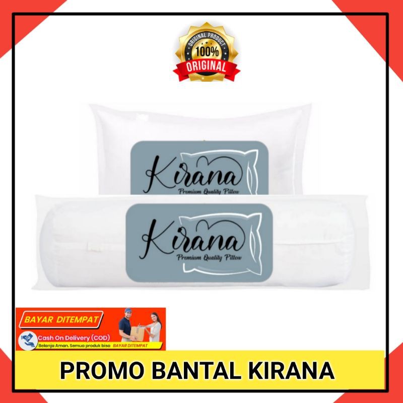 Bantal Guling Set Kirana Hollow Silikonized Fiber Bantal Tidur Kepala Hotel Mikrofiber