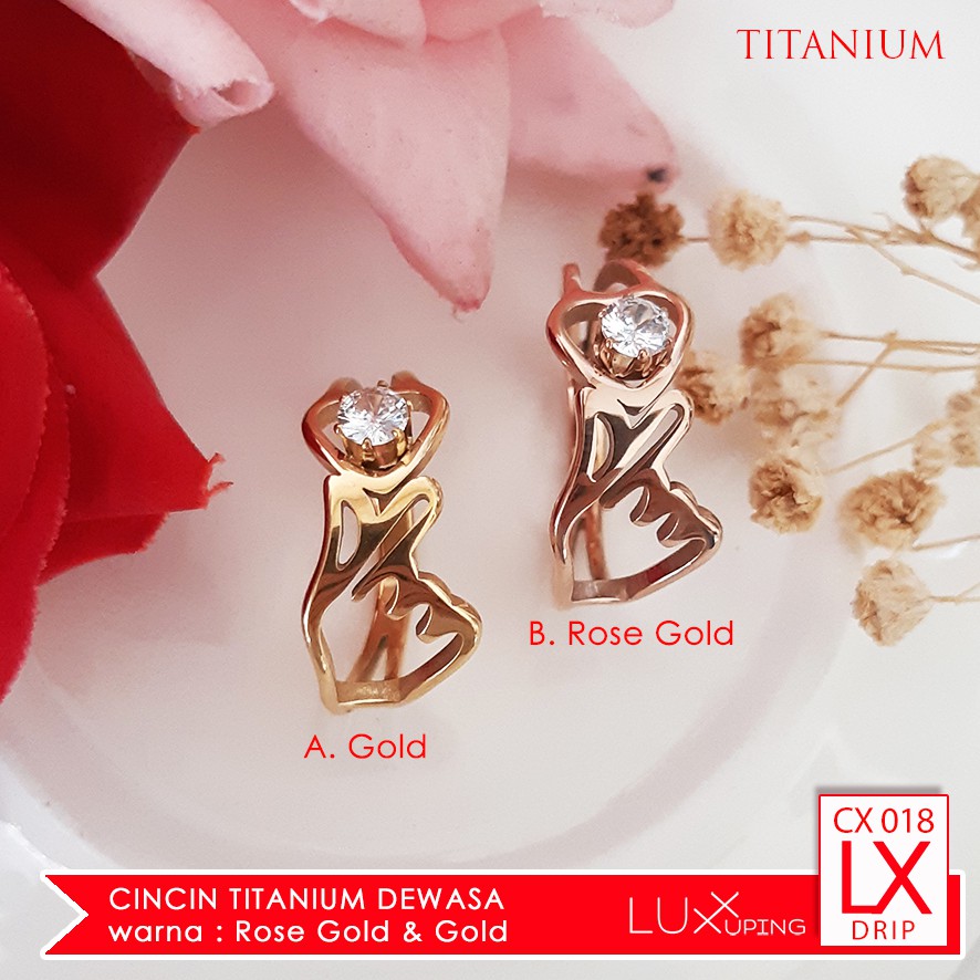 CX 008 Cincin Titanium Saranghaeyo Cincin Korea Drakor Saranghae Aksesoris Artis Korea Karat Luxx