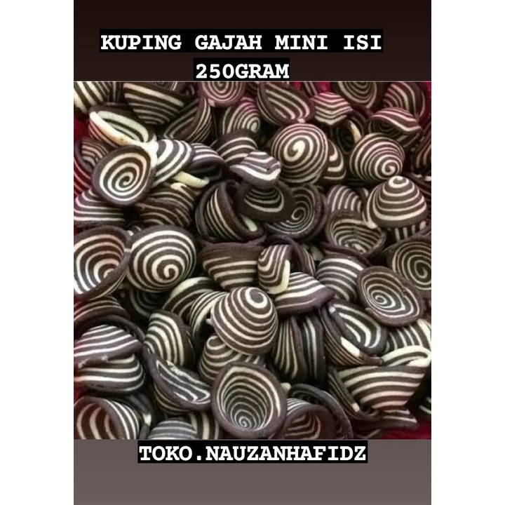 

KUPING GAJAH MINI JAJANAN JADOEL ISI [250GRAM]