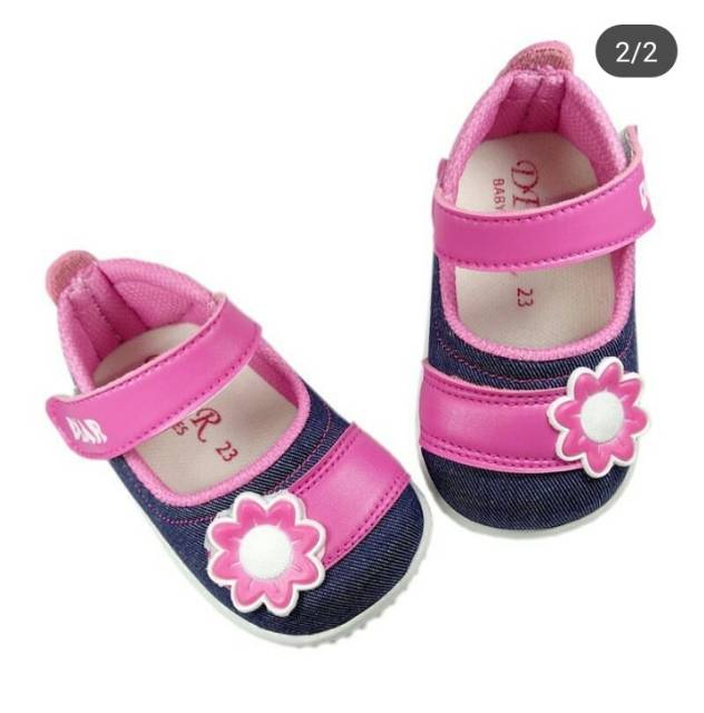 C18 Sepatu Sendal Anak Casual Perempuan Model Bunga Usia 1 2 3 Tahun Murah Lucu Bunyi Decit Perekat