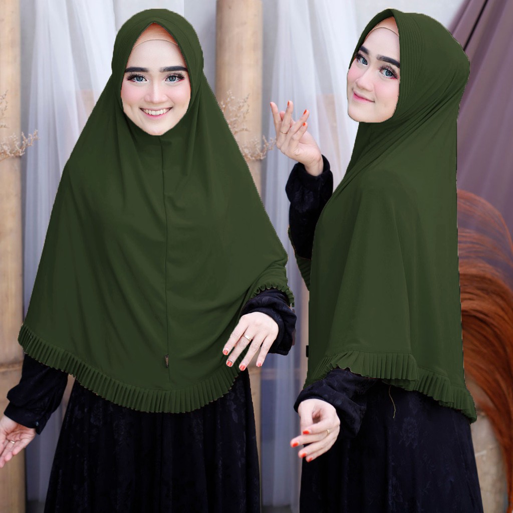 Jilbab Instan Nuri XL Hijab Instan Jersey Premium Kerudung Bergo Nayla Hija'b