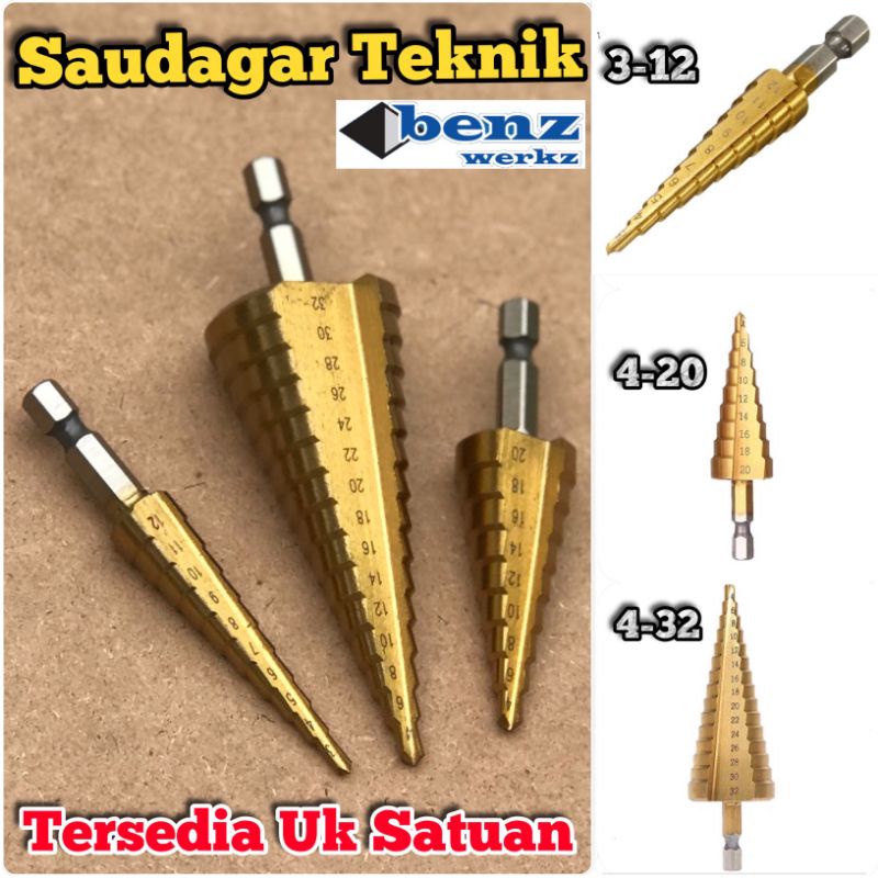 Step Drill Set Mata Bor Pagoda 3-12 4-20 4-32