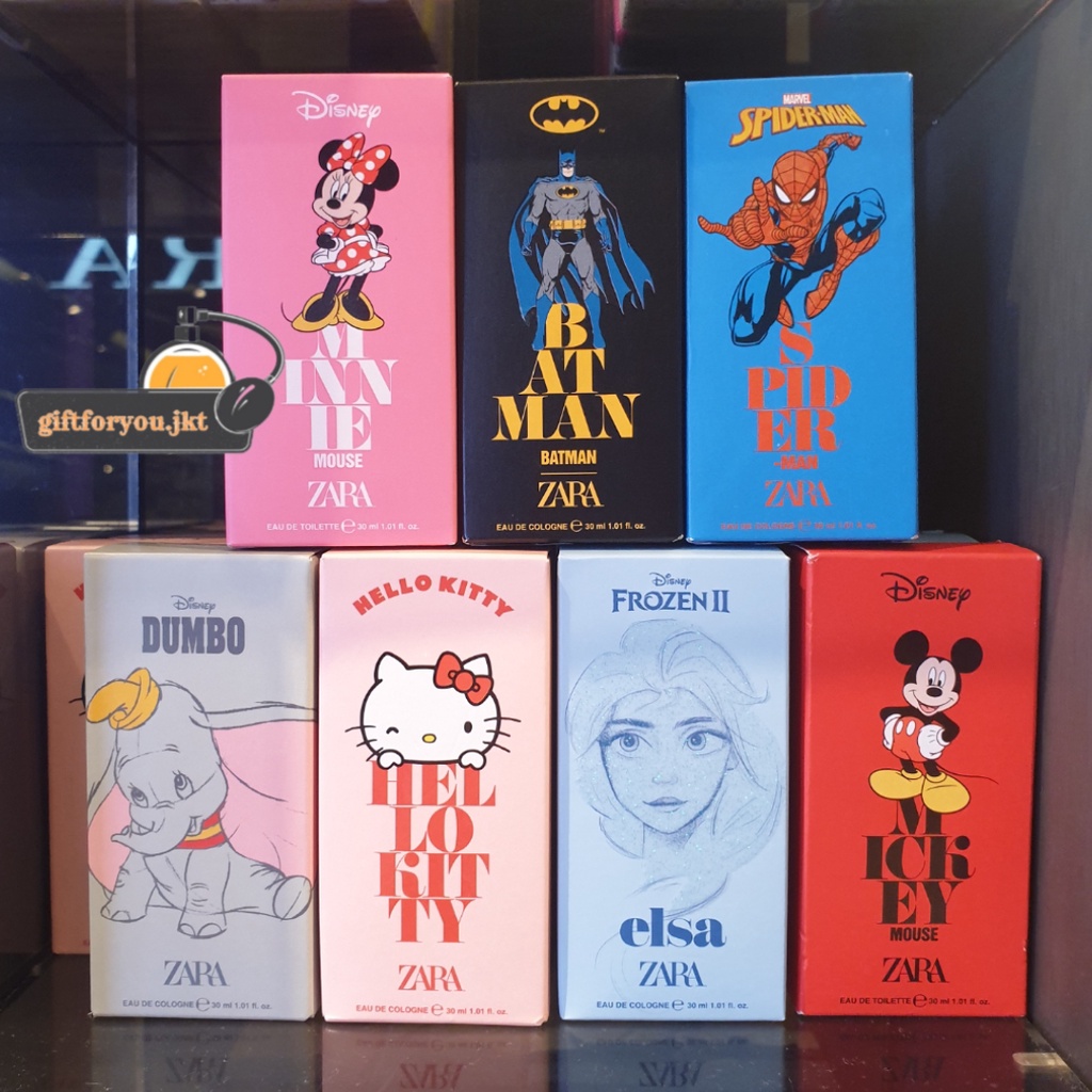 Parfum Anak Zara Kids Original Frozen Hello Kitty Batman Star Wars Spiderman Superman Hulk Captain A
