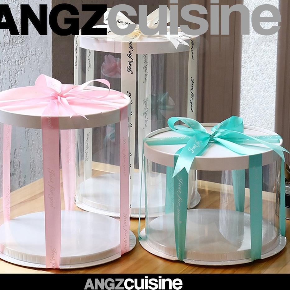 

☇ Wadah Kotak Kado Bulat Transparan I Transparent Cake Box Round ▲