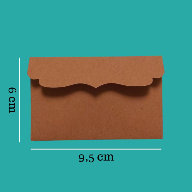 

10 pcs Amplop Coklat Kecil Mini Ukuran 9,5 x 6 cm Bahan Kraft 75 gsm