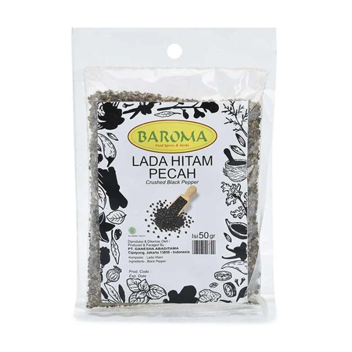 

bumbu Baroma Lada Hitam Pecah Bumbu Masak [50 g] Refill