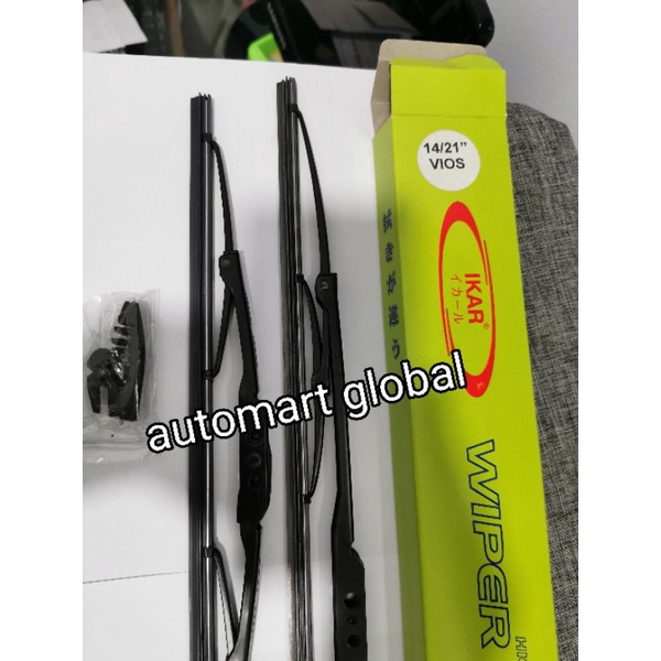 karet wiper blade depan vios set 2pc 14x21 inch