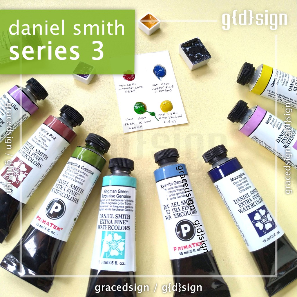 

Daniel Smith Extra Fine Watercolor Seri 3 Share Tube Cat Air Hand Poured Dot Card Mini Pan Half Pan