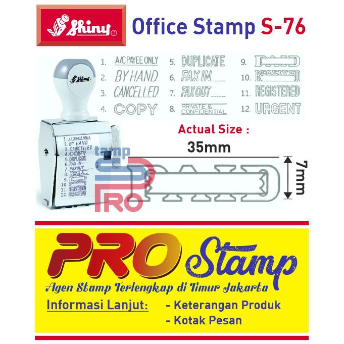 

Shiny Office Stamp Dial A Phrase S-76