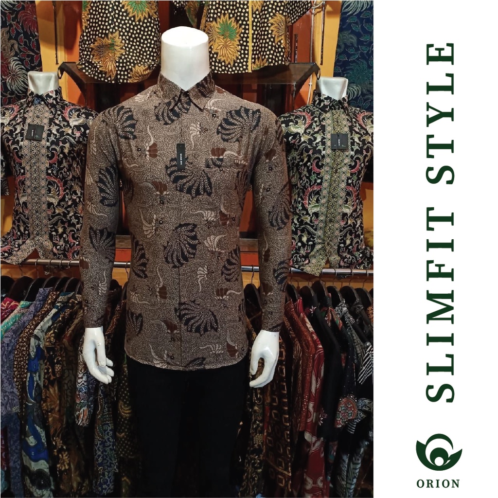 BATIK PRIA  SLIMFIT LENGAN PANJANG BAJU BATIK BATIK LENGAN PANJANG SLIM FIT PRIA