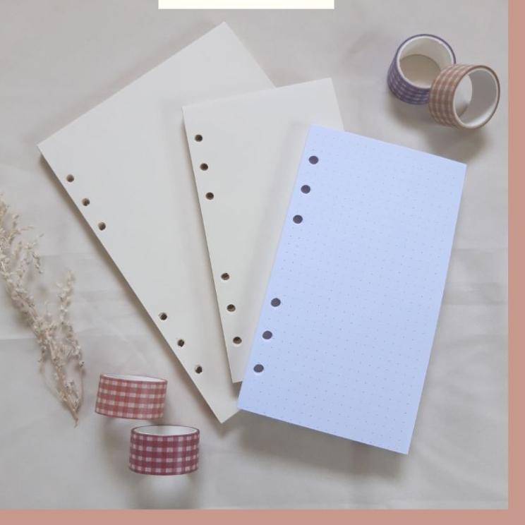 

[KODE WWMMY] REFIL ISI ULANG BINDER A5 A6 | 6 RING HOLES LUBANG | BOOKPAPER 90GSM | HVS 100GSM | 50 LEMBAR