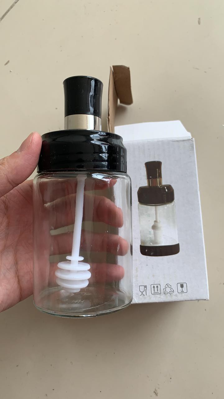 Holiven Tempat Bumbu Dapur Set Tempat Gula Teh Kopi Serbaguna Kaca Dengan Tutup Sendok Kedap Udara