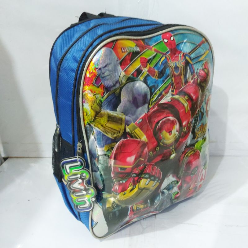 Tas Anak Superhero TIMBUL MURAH / Tas Anak Laki-Laki Emboss mengkilat BARU / Tas anak cowok BESAR