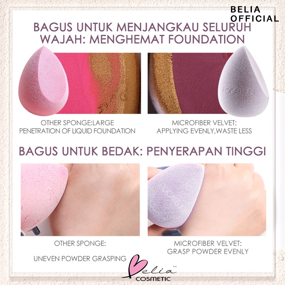 ❤ BELIA ❤ FOCALLURE Beauty Blender Series FA136 | Make Up Sponge | Alat Make Up | OFT Makeup Bebas Latex Foundation blender