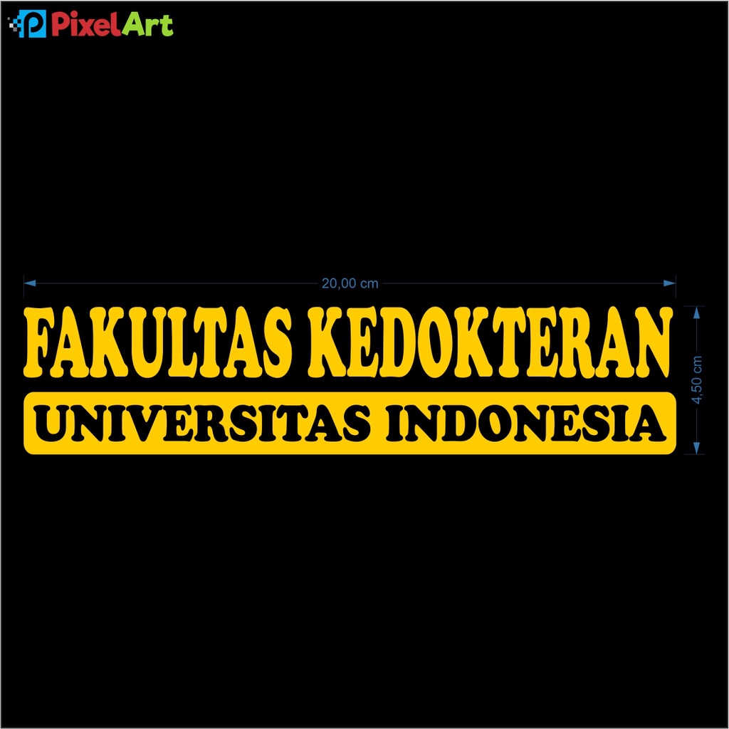 

STIKER CUTTING KACA MOBIL FAKULTAS KEDOKTERAN UNIVERSITAS INDONESIA STICKER UI LEM KUAT ANTI AIR