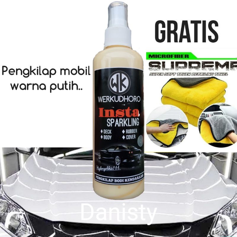 POLES BODY MOBIL MOTOR KHUSUS PUTIH WK 250 ml bonus kain micro | PEMBERSIH PENGKILAP MOBIL