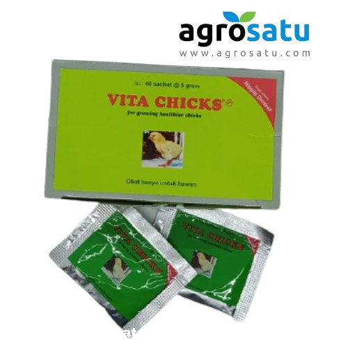 Vita chicks Vitamin  Anak Ayam / Multivitamin Mempercepat Pertumbuhan Doc Broiler Bangkok Murai