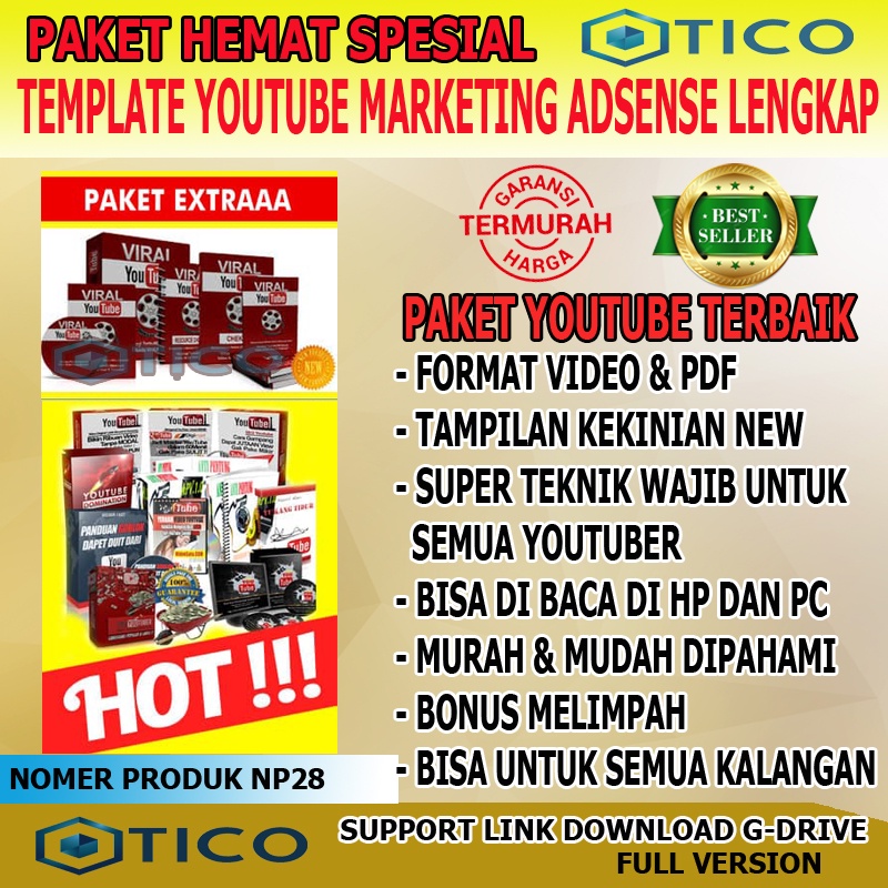 Paket PROMO Paket Youtube Marketing Adsense Iklan Terbaik Terlengkap Multimedia Termurah Terlaris NP28