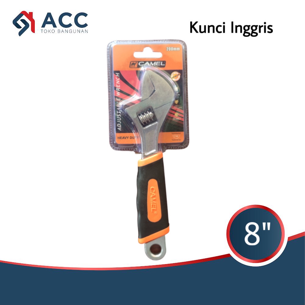 Kunci Inggris 8 inch / Kunci Inggris 8" / Kunci Inggris Camel 200 mm