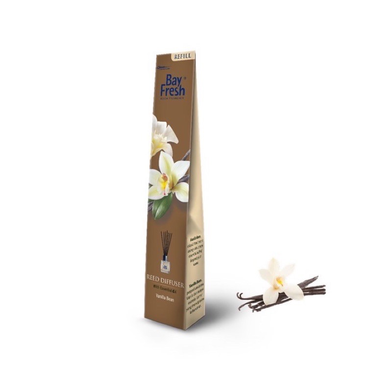 REFILL BayFresh Reed Diffuser Pengharum Ruangan Pewangi Amber Lavender Sakura Bloom VanillaBean Yuzu-Vanilla Bean